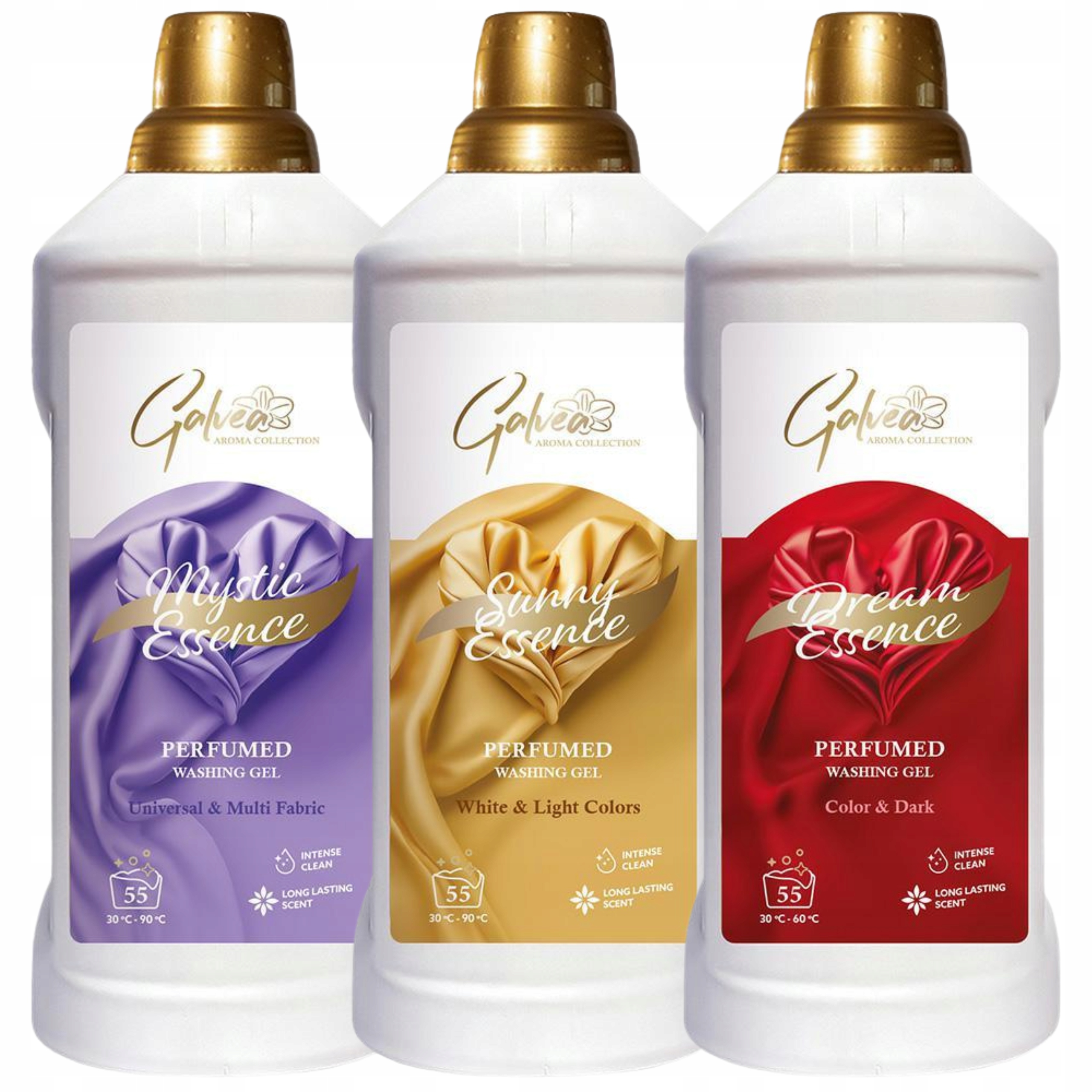Levně Sada Gelů Na Prádlo Pro Parfemované Prádlo Galvea mix barev Bílá Tmavá 3x2L