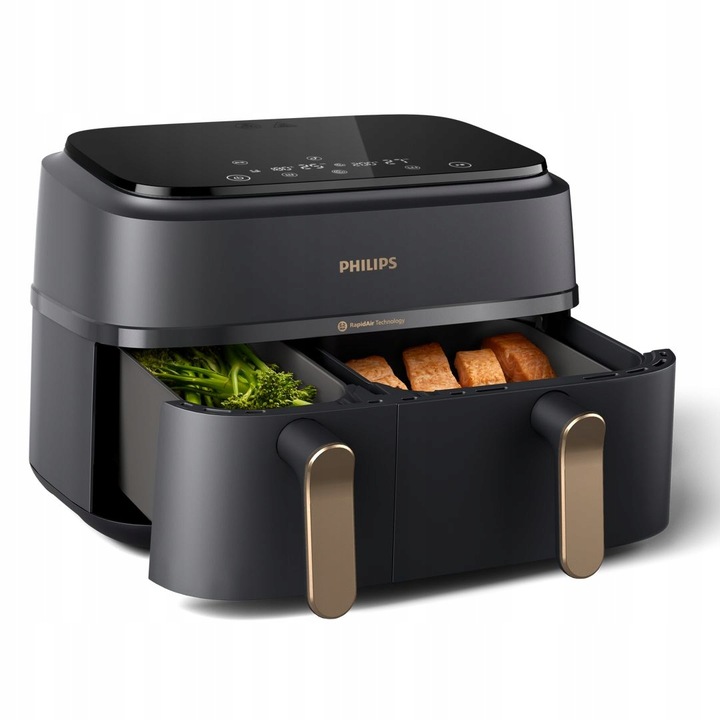 Fritéza Airfryer Philips NA352/00 9L bez tuku dvojkomorová