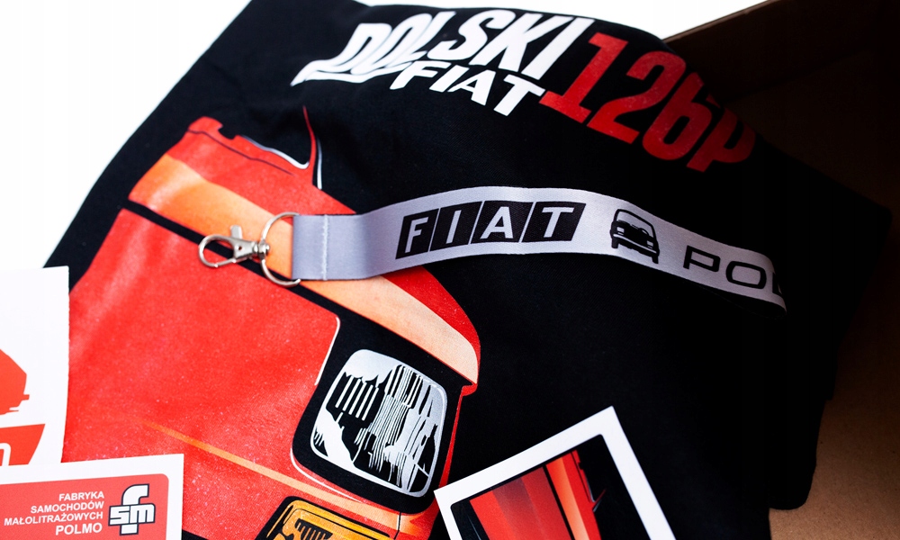 Zestaw pod choinkę BOX Prezent Tshirt 2XL Fiat 126p Maluch Kaszlak koszulka Rozmiar XXL