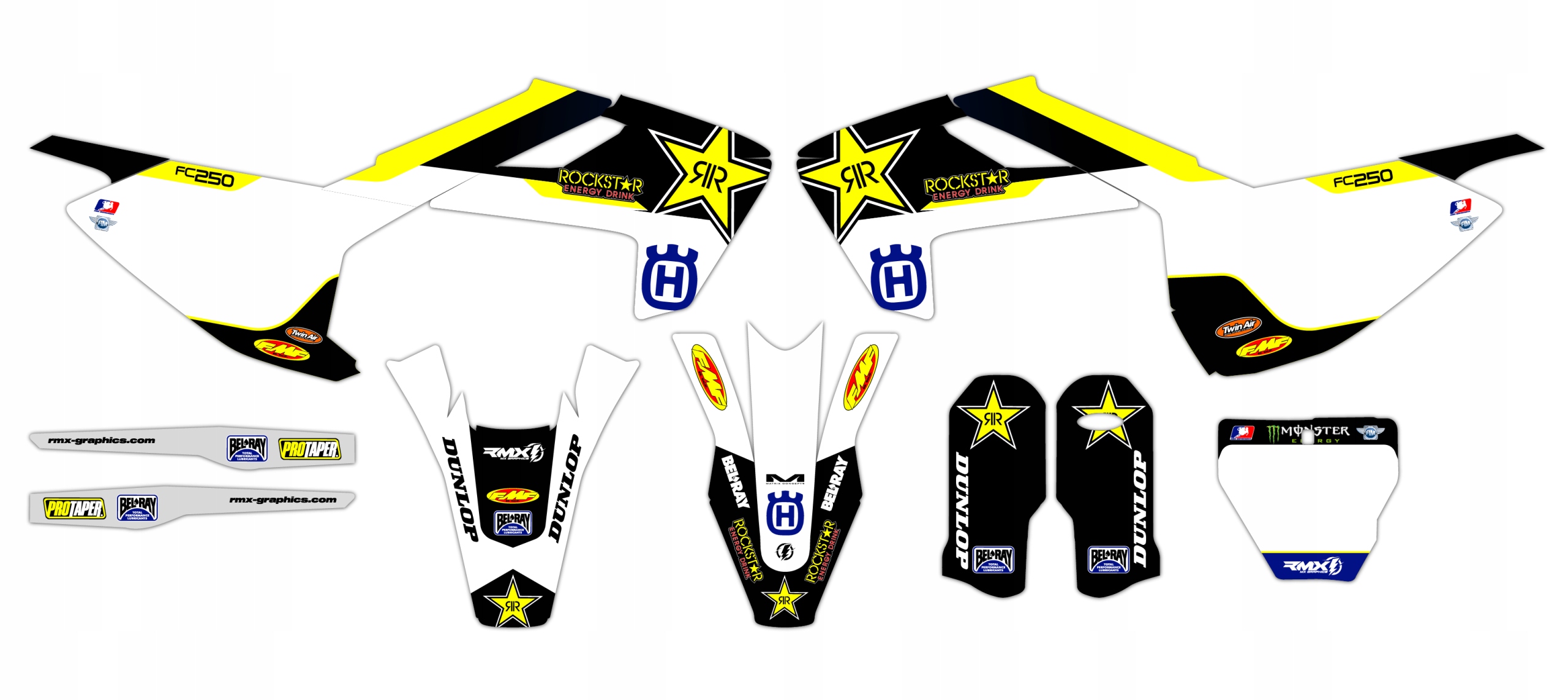 Dýha nálepky na motor Husqvarna Tc Fc 16-18