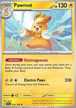 

Scarlet & Violet Holo 076/198 Pawmot