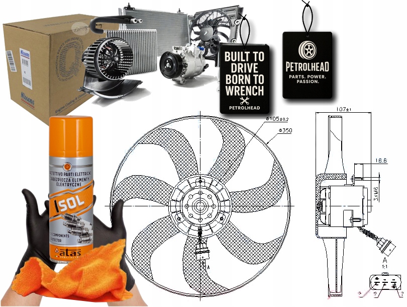 Ventilátor Chladiče Audi A3 Tt Seat Cordoba Ibiza #Petrolhead Pro+ Kit4