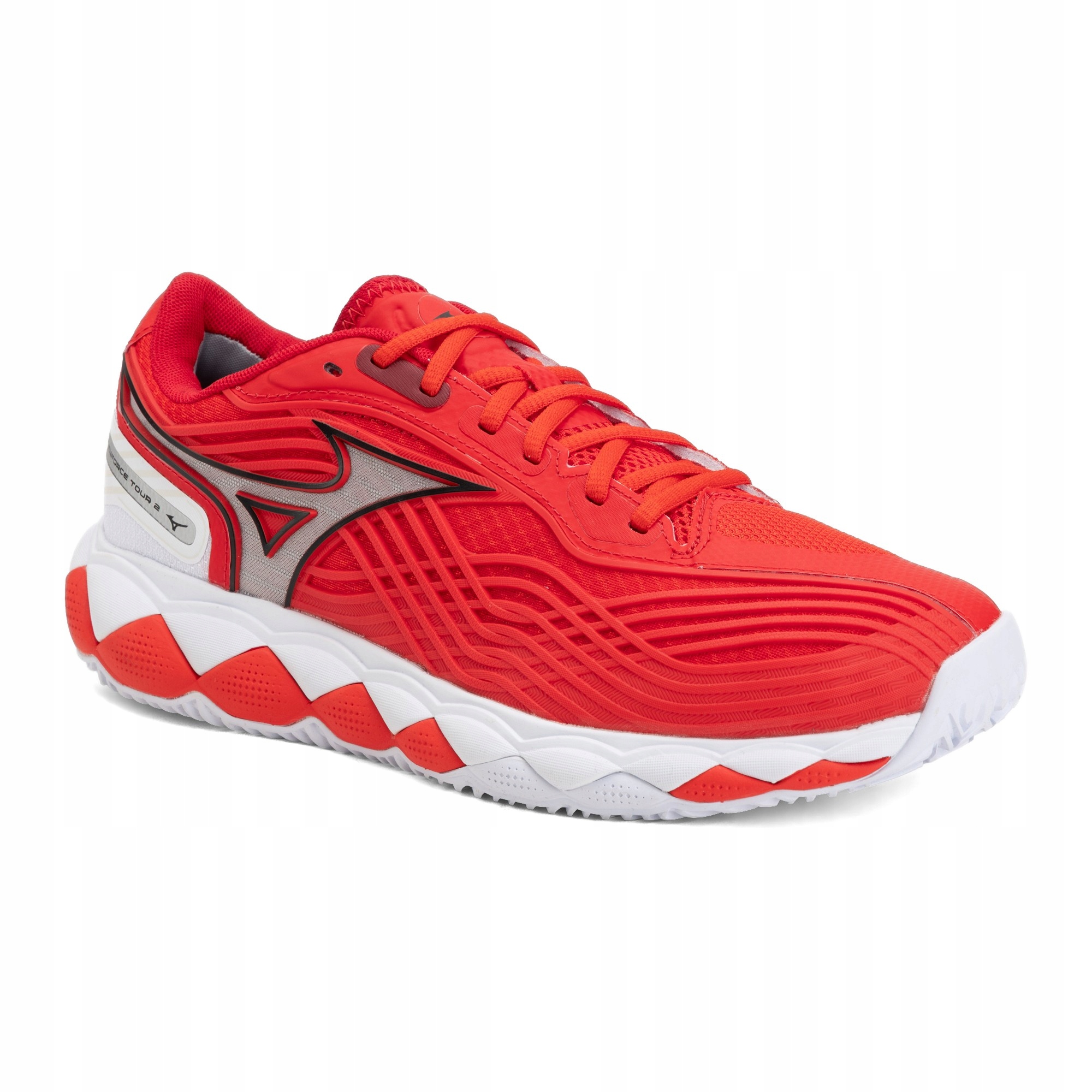 Buty do tenisa Mizuno Wave Enforce Tour 2 CC fiery red/white/sun-dried toma