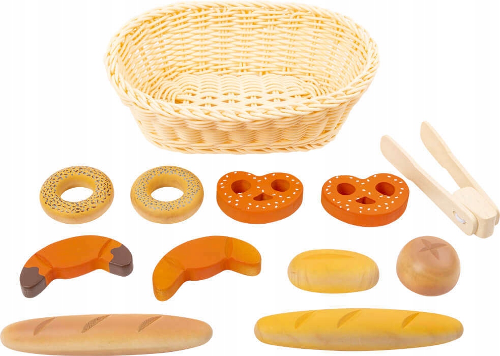 KOSZYK Z PIECZYWEM DREWNIANE ARTYKUŁY SPOŻYWCZE ZESTAW DLA DZIECI EAN (GTIN) 4020972114440