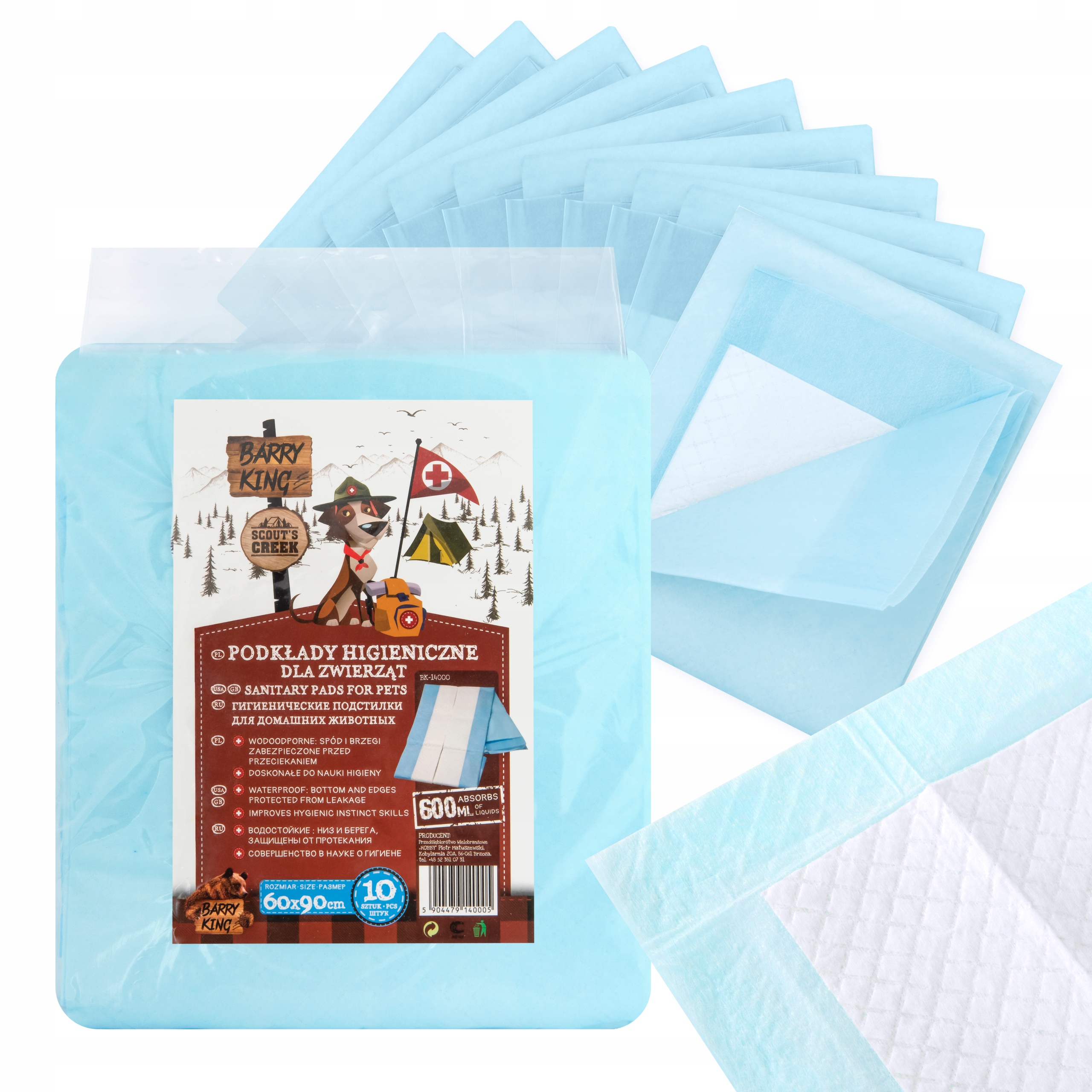 

Podkłady Pieluchy Maty Nauka Sikania 60x90cm 10szt