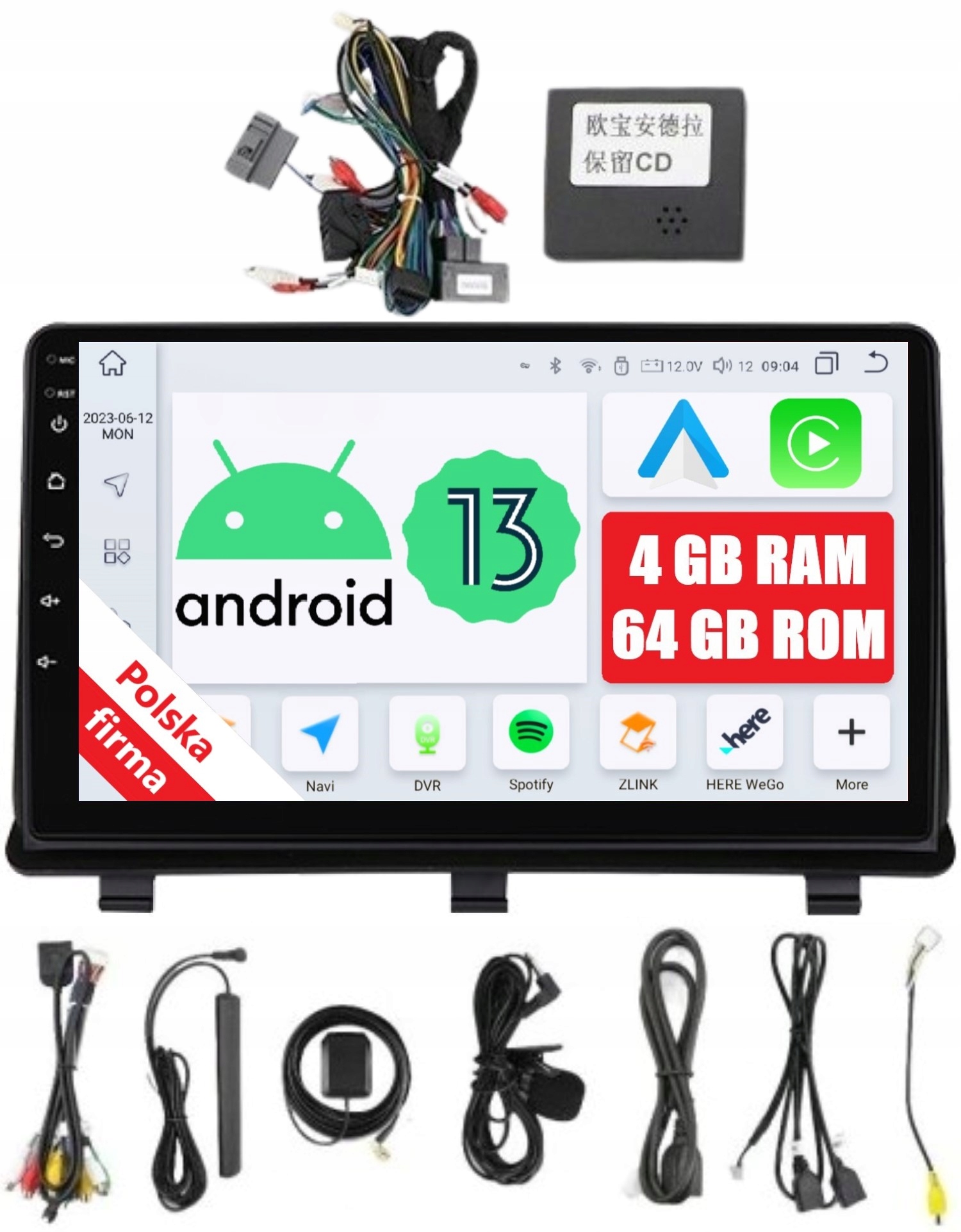 Rádio 2DIN Navigácia Android Opel Antara A 4/64 Gb Dsp Carplay Lte