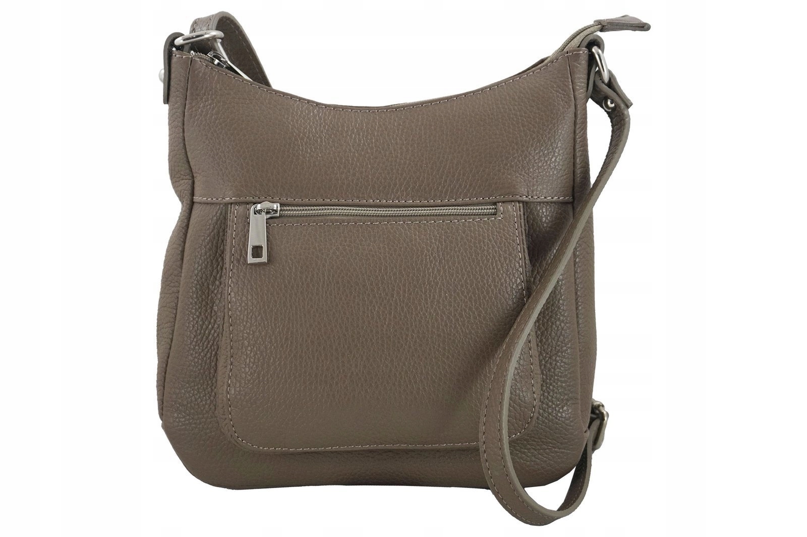 Dámská kožená kabelka přes rameno Tmavě béžová