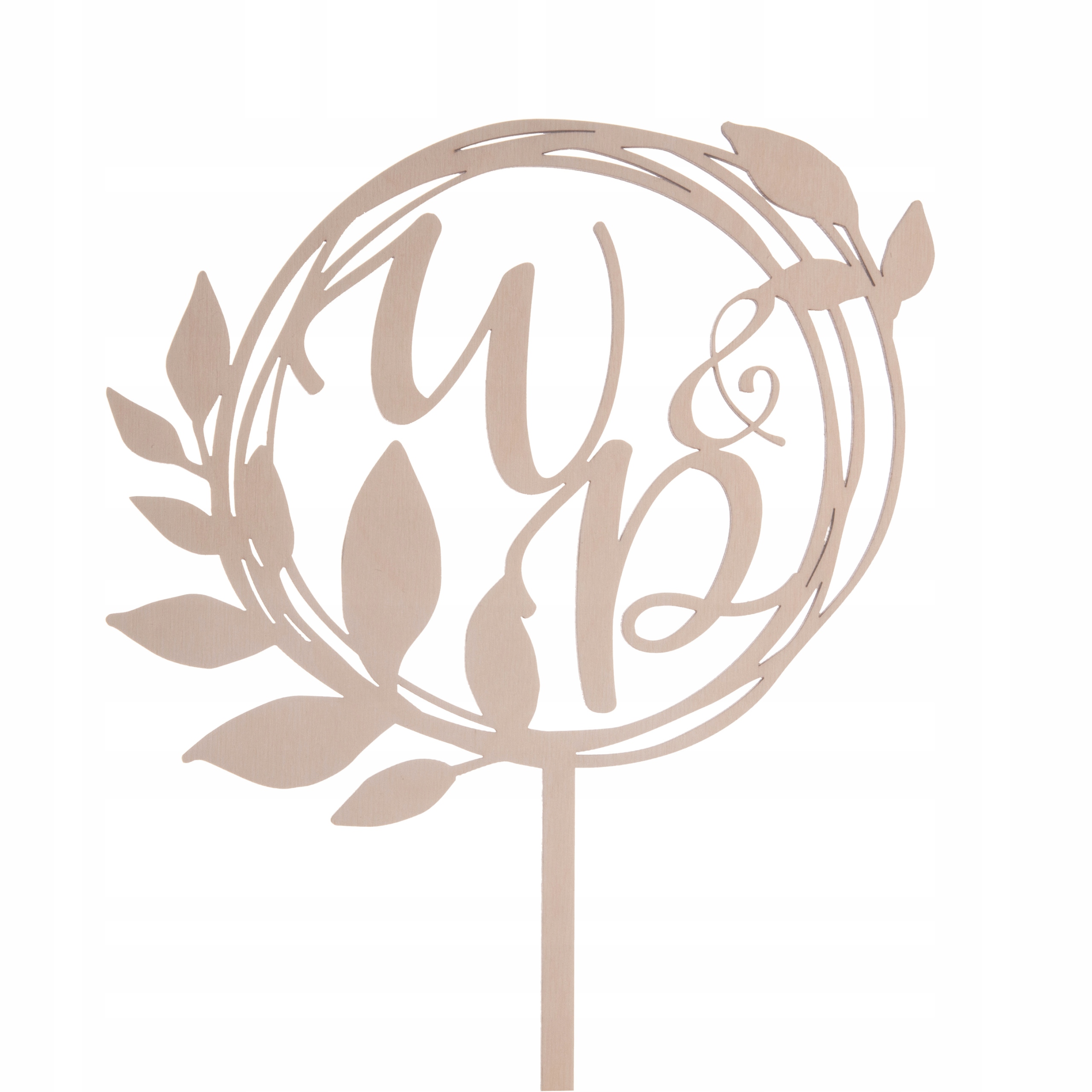 NAPIS NA TORT WESELNY TOPPER ŚLUB INICJAŁY BIAŁY Płeć uniseks