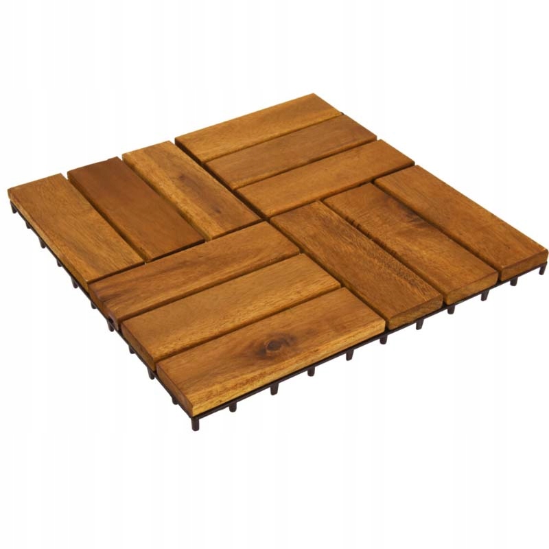 Dřevěné terasové dlaždice sada 9 ks Kachle KO-VN2000060