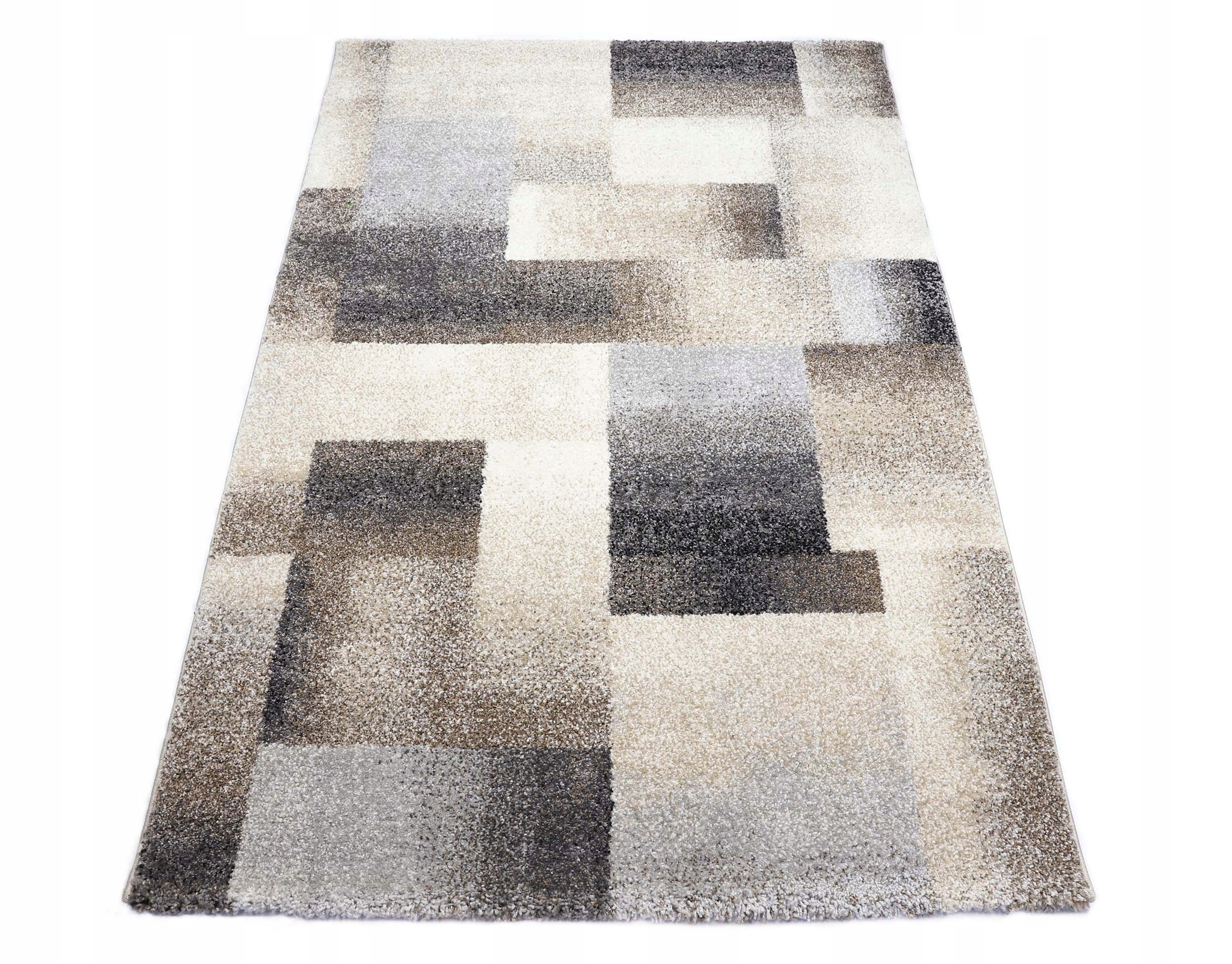 Koberec Moderní Béžový Tlustý Do Obývacího Pokoje 120X170 cm