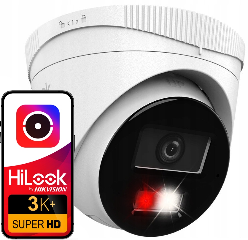 Ip kamera 6 Mpx 3K HiLook od Hikvision 3200x1800p Smart Hybrid Light PoE