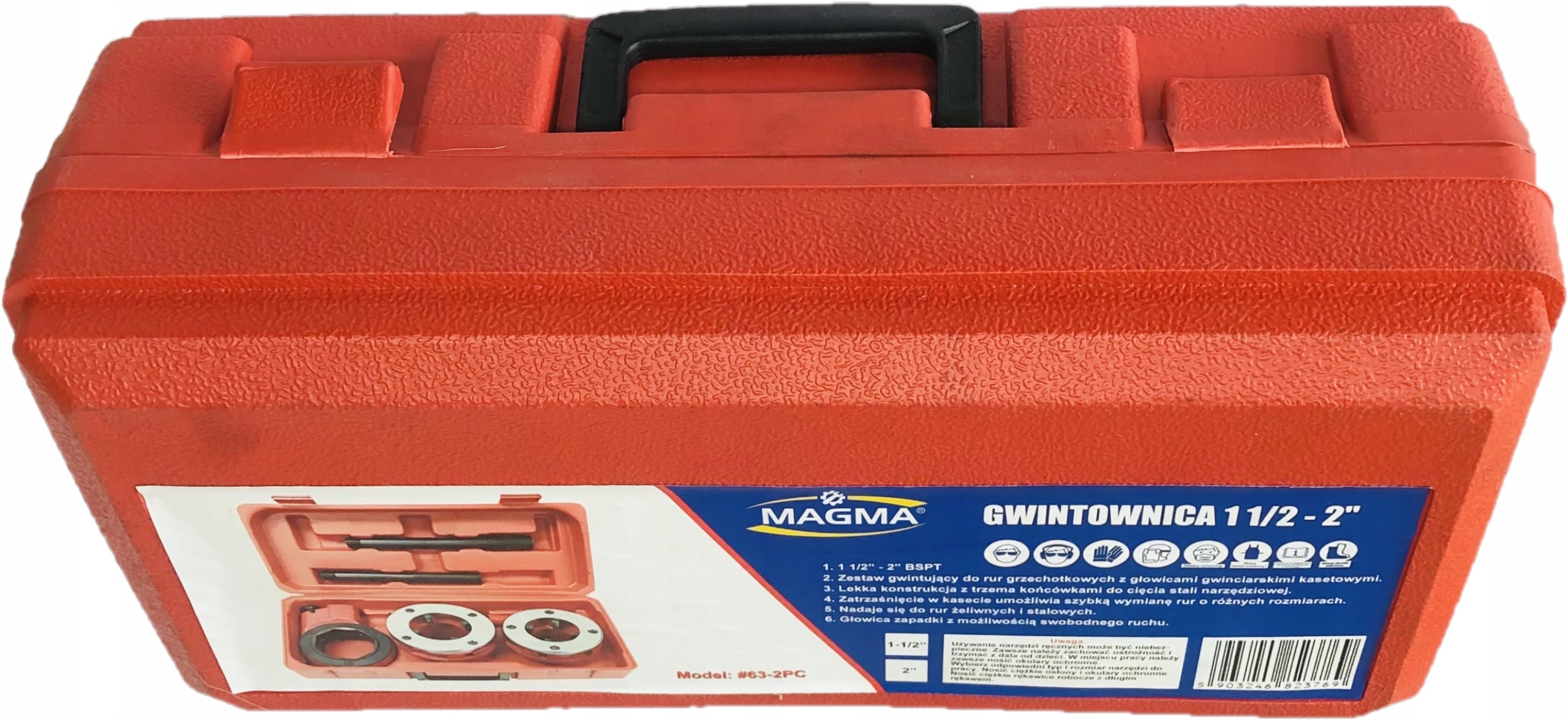 Magma Gwintownica do rur zestaw 1 1/2-2'' DUŻA Kod producenta 5903246823769