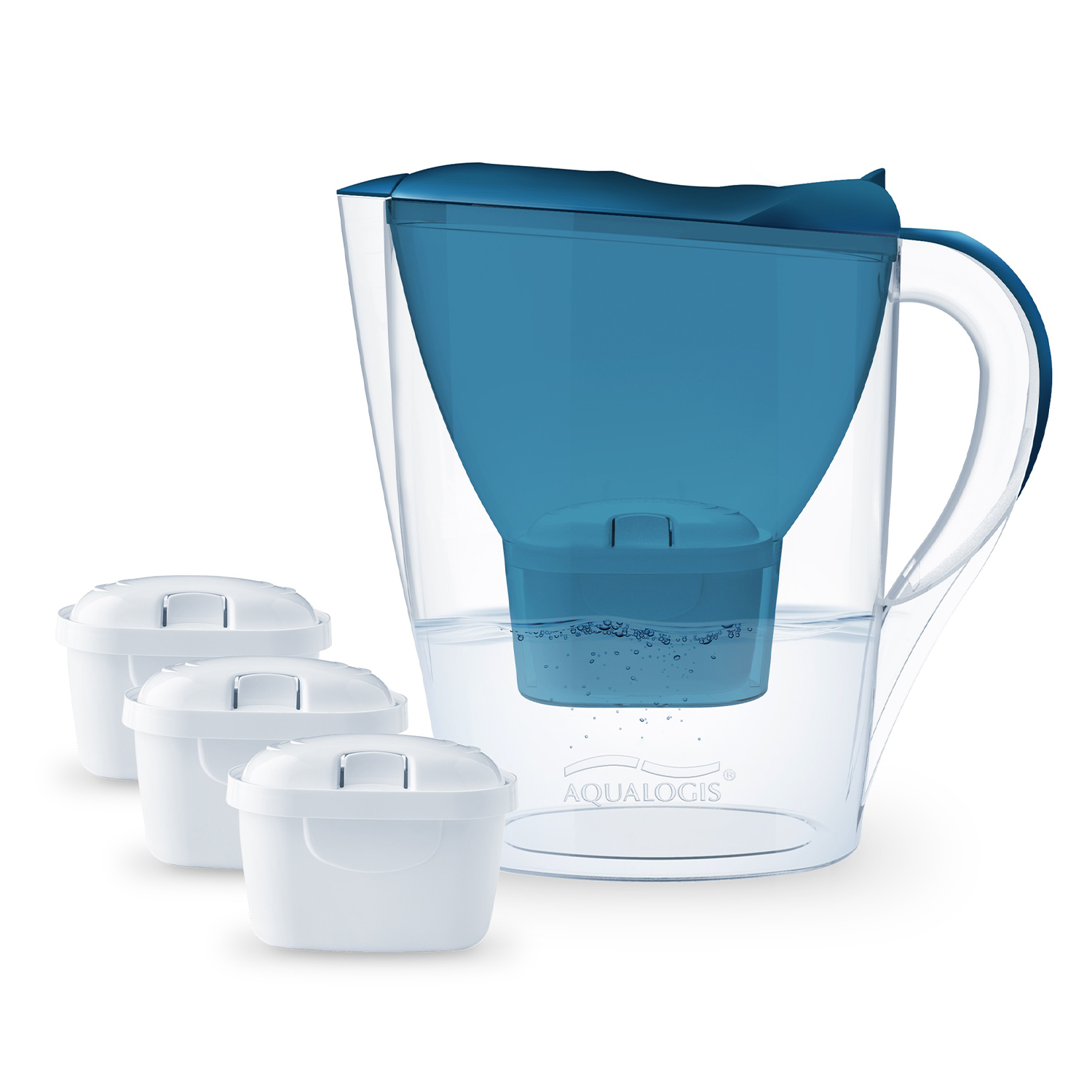Aqualogis Harmony 2.6L Dzbanek Filtrujący Niebieski 3 filtry
