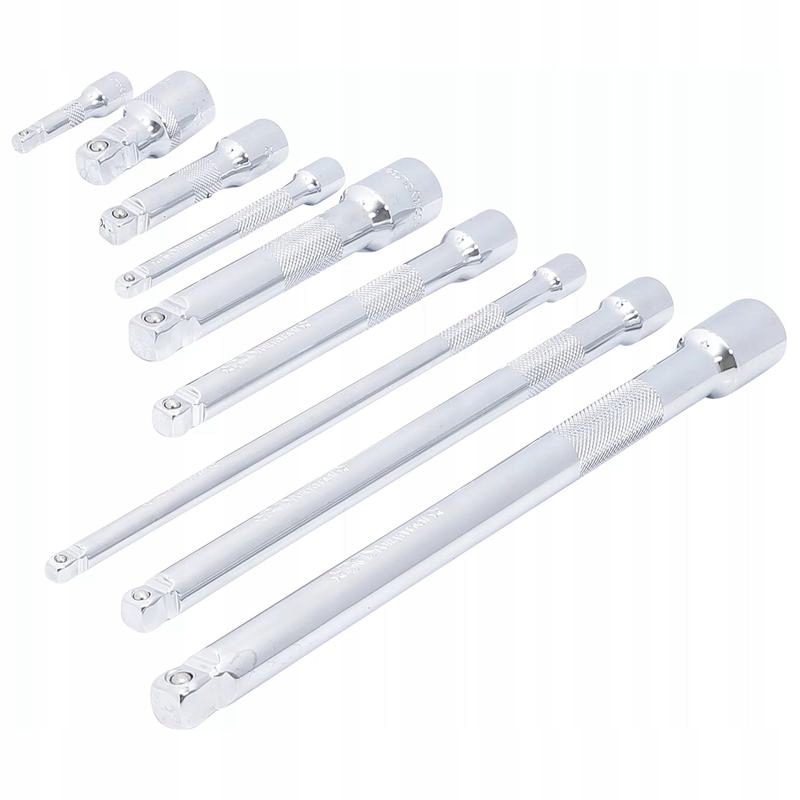 Sada 9 naklápěcích prodlužovacích nástavců 6,3 mm (1/4") 10 mm (3/8") 12,5 mm (1/2")