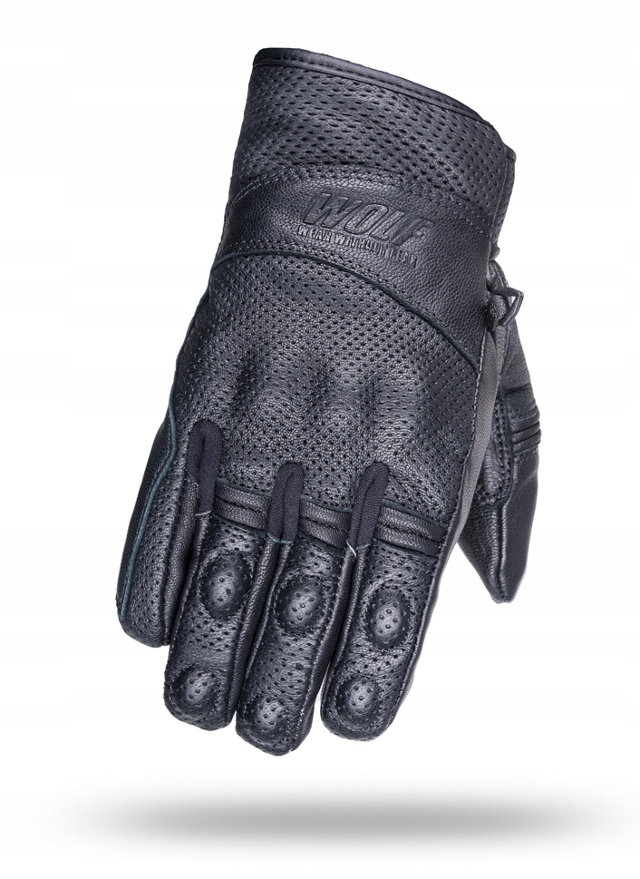 WOLF KRÓTKIE WYGODNE RĘKAWICE MOTOCYKLOWE SKÓRZANE NA LATO BLACK 2XL Rodzaj Męskie