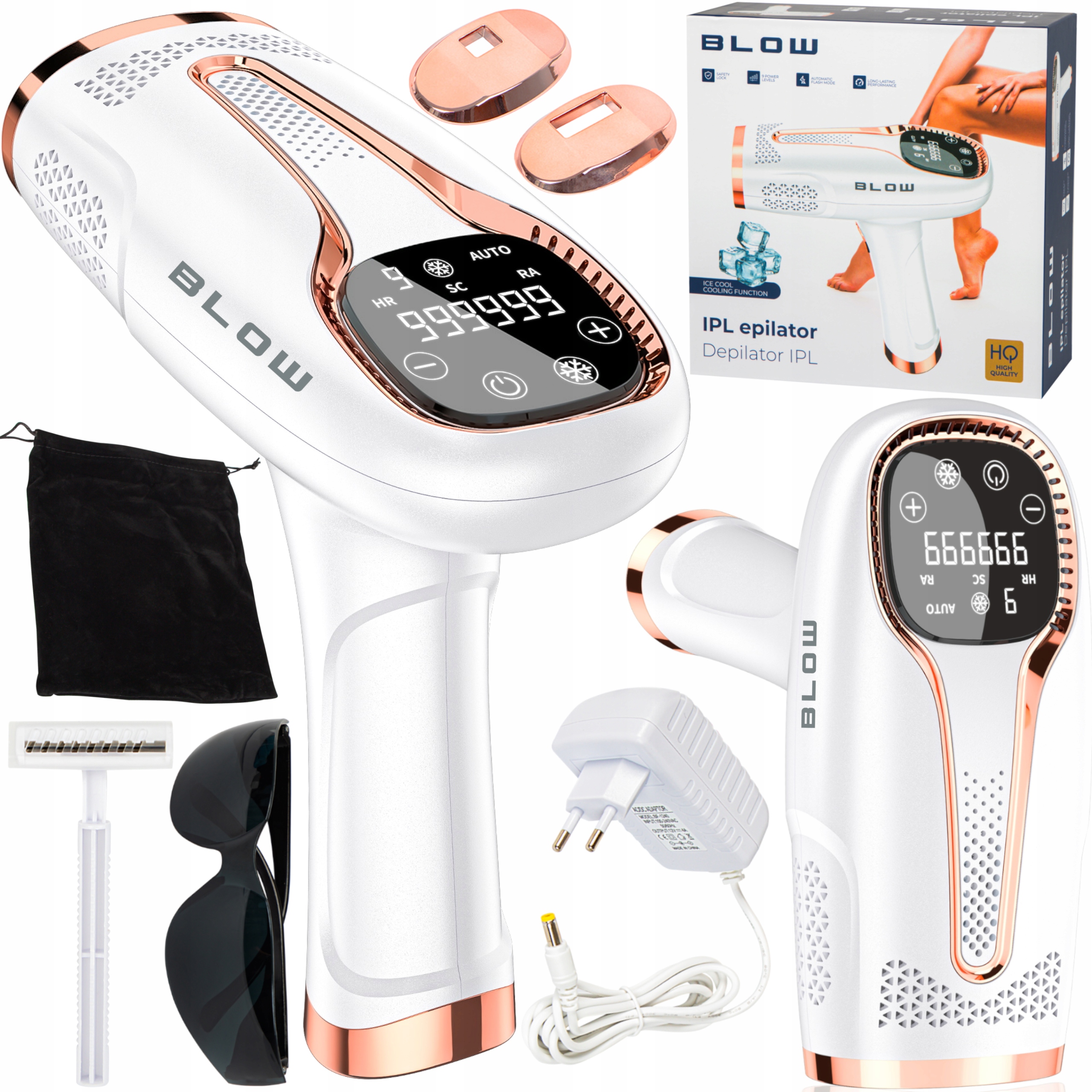 Depilator Laserowy Ipl Do Włosów Ciała Bikini Nóg Depilacja Bezbolesny