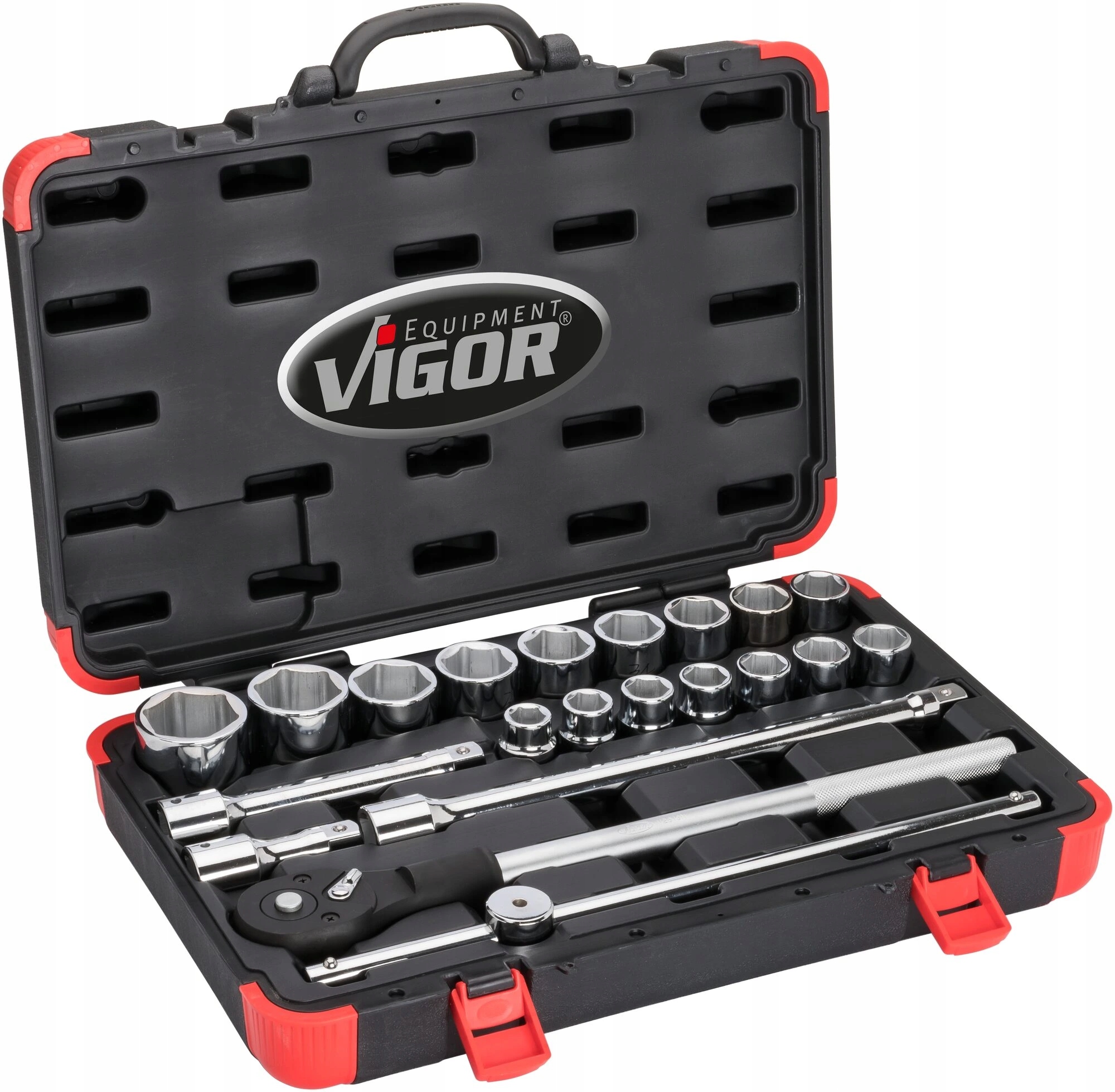Vigor V2318N, Súprava nástrčných kľúčov 3/4" 21dielna
