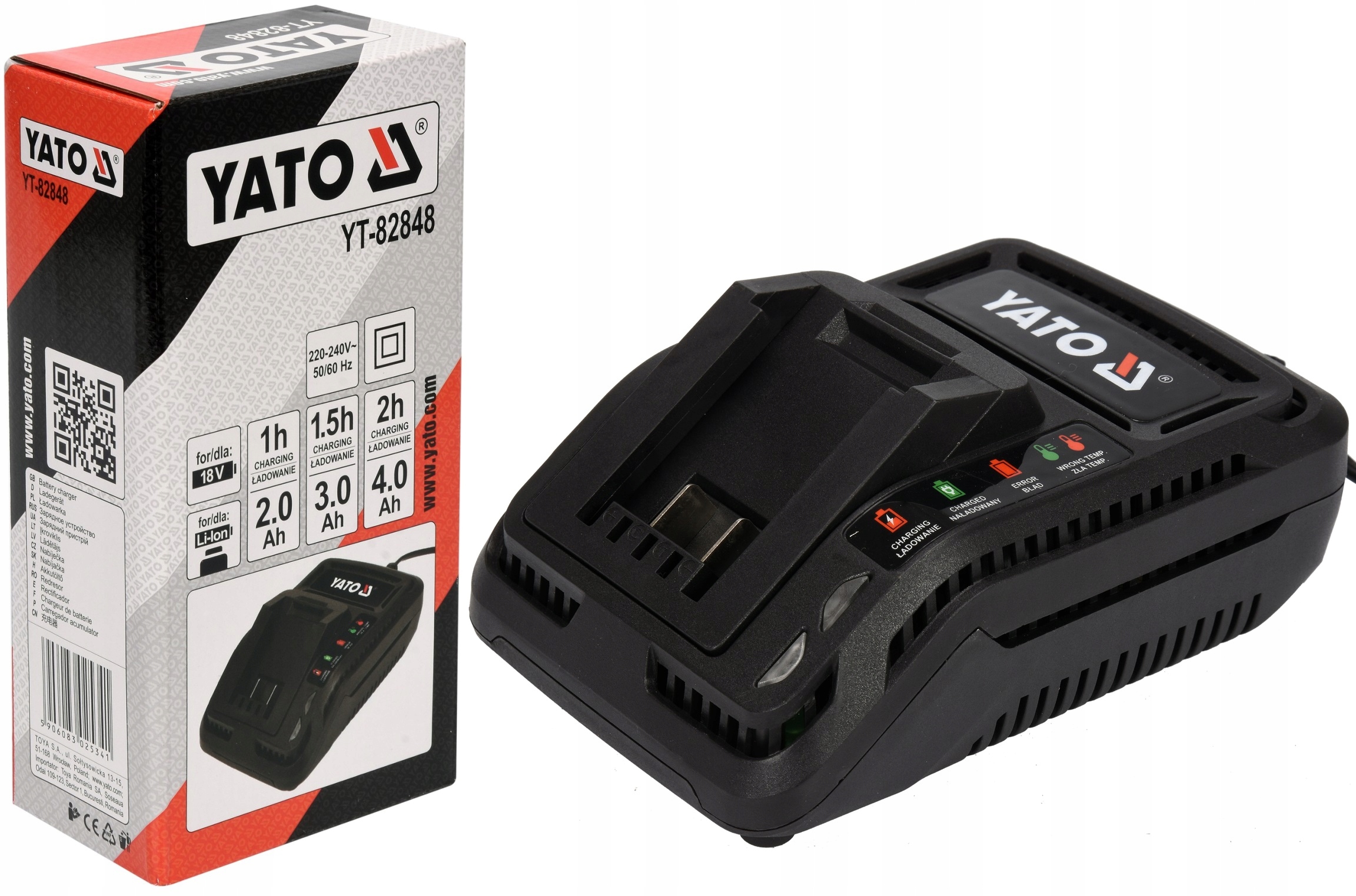 

Ładowarka Akumulatorów 18V 60 Min Yato YT-82848