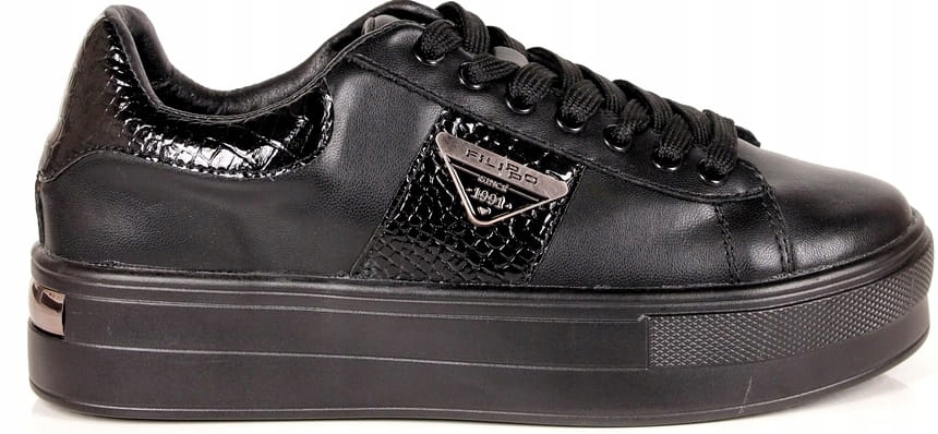 Dámské Kožené Tenisky Černé Pohodlné