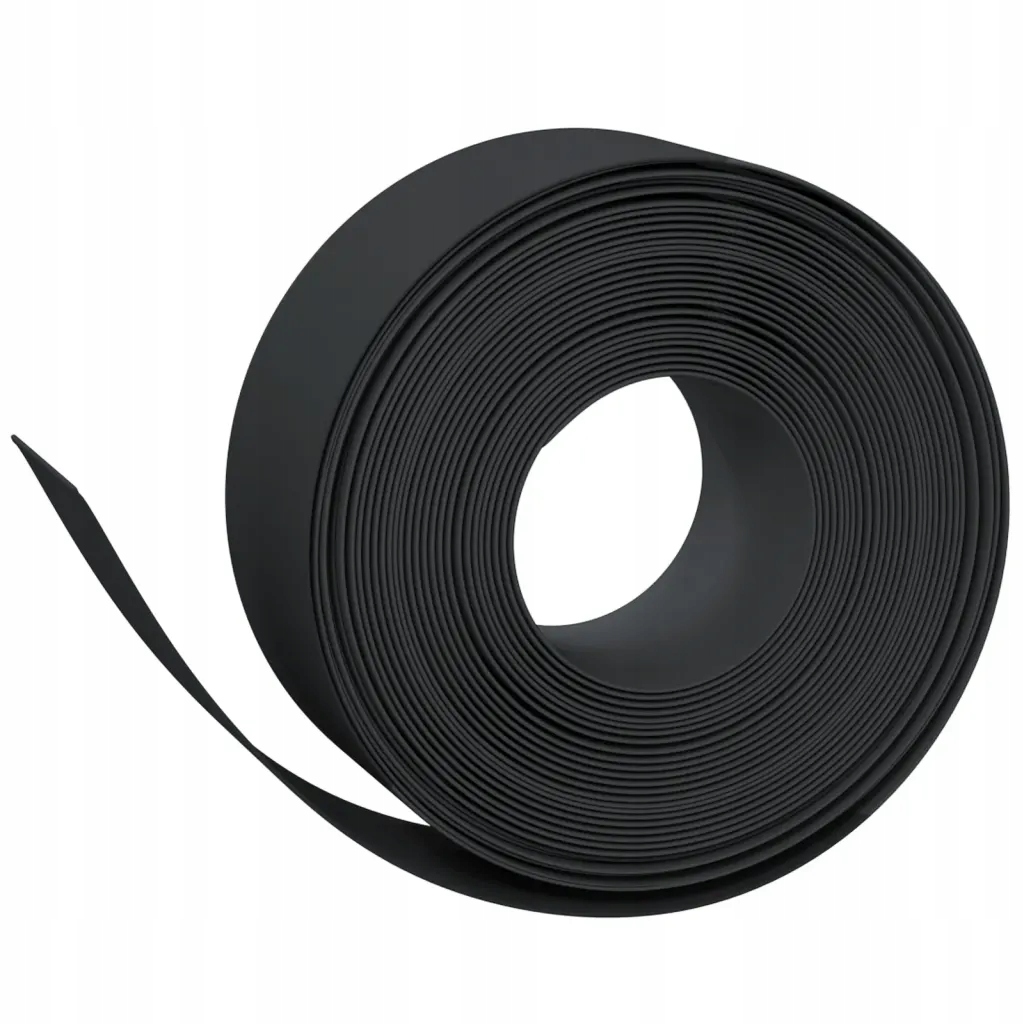 Elastické Zahradní Lem z polyetylenu, černé, 10 m x 20 cm, 2 mm