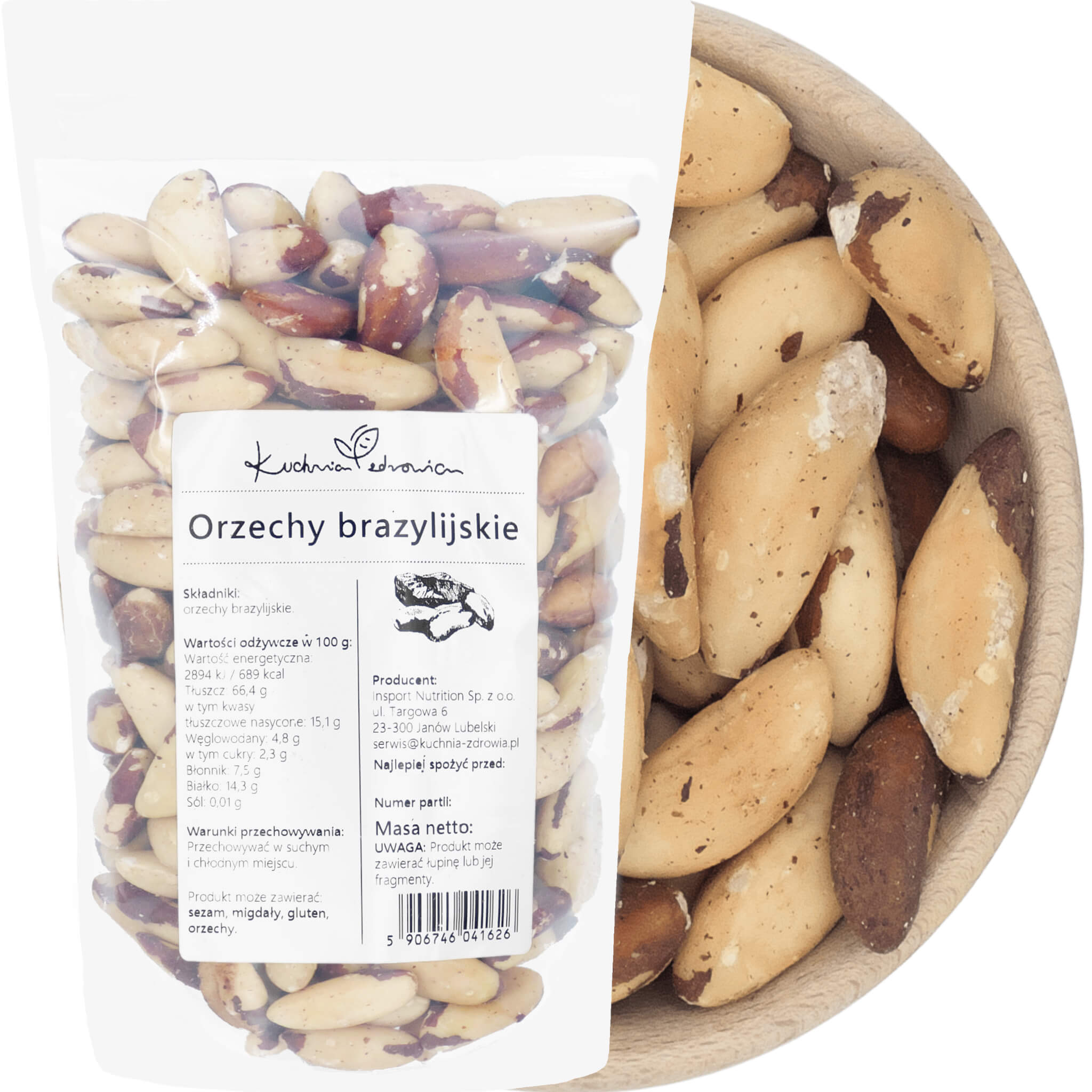Brazilské Ořechy Celé 500g Premium Přírodní Čerstvé Kuchnia Zdrowia