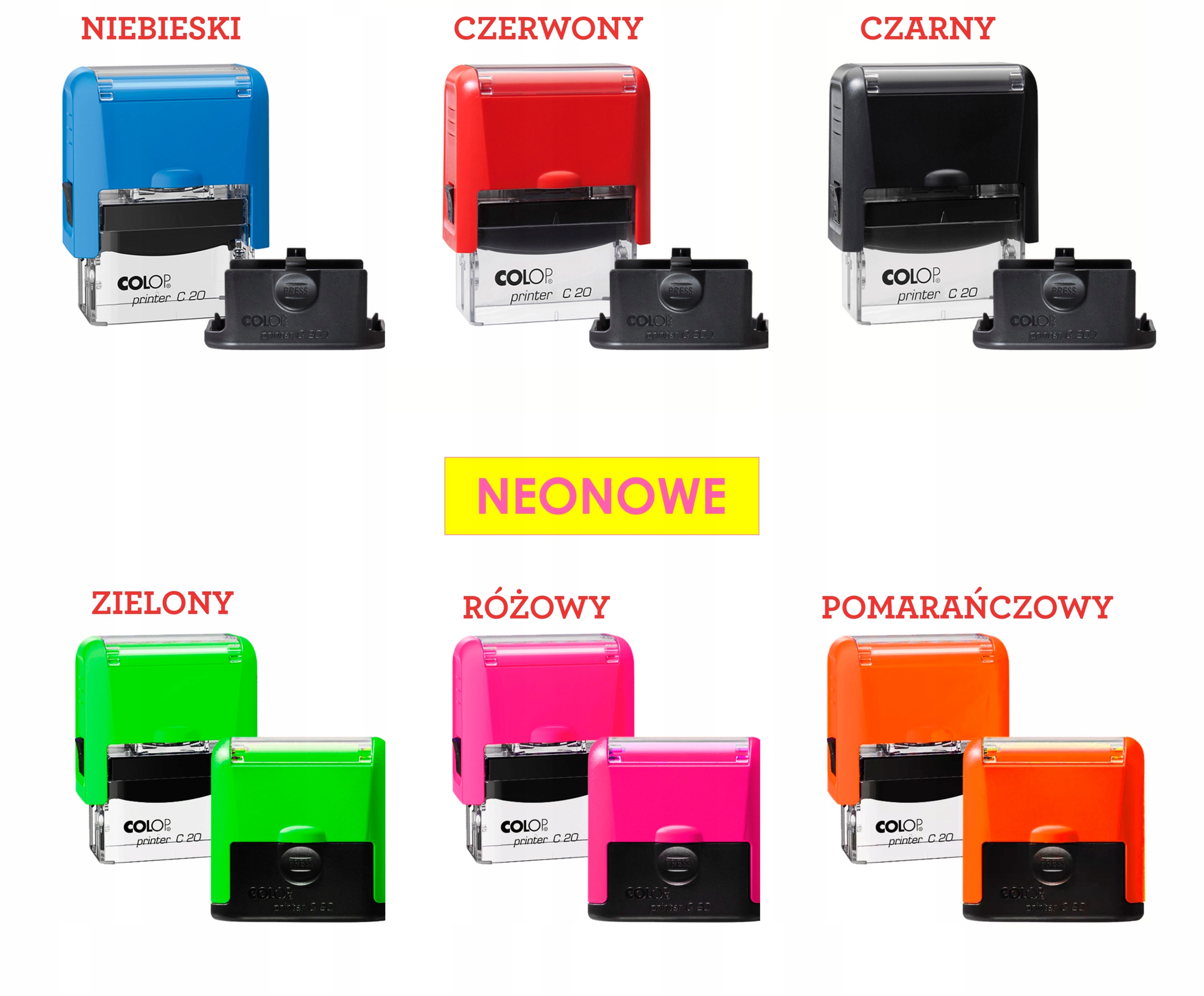 Pieczątka automatyczna COLOP C20 do 4 linii + projekt i gumka Marka Colop