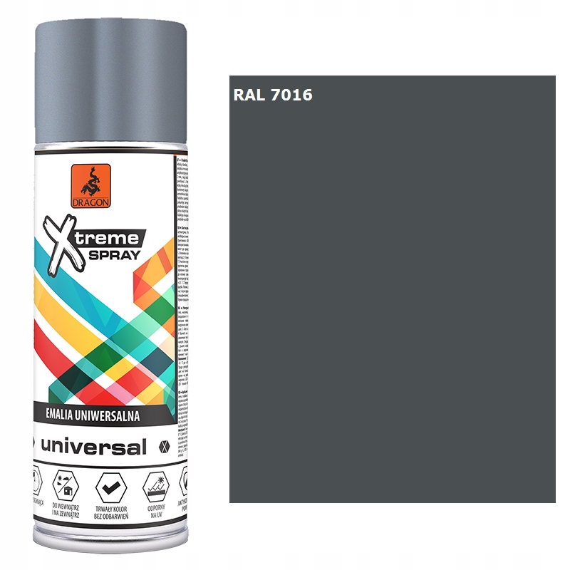 

Emalia Spray Dragon 400ML Antracytowy Ral 7016