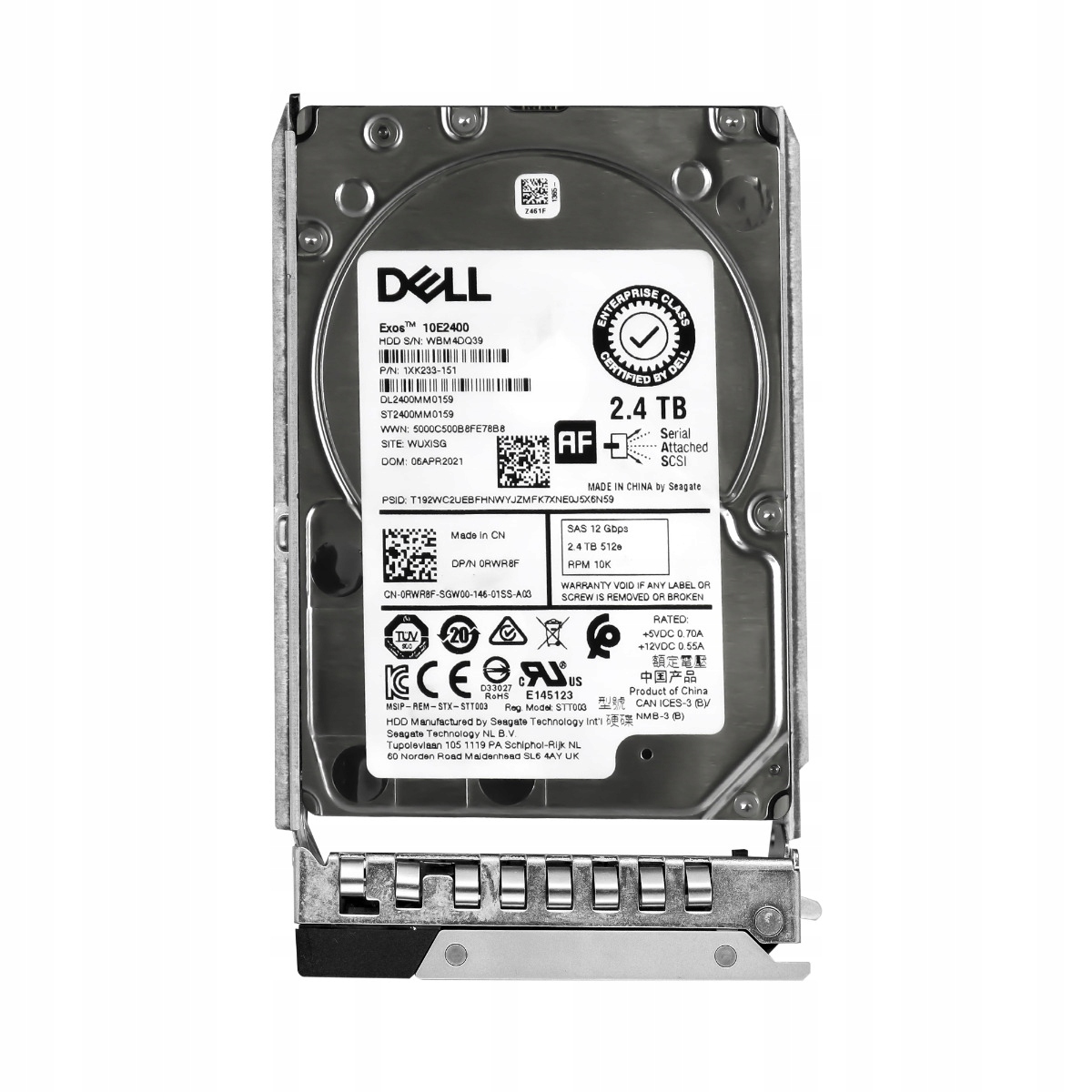 Dell 0RWR8F 2.4TB 16GB 10K 256MB SAS-3 2.5'' ST2400MM0159