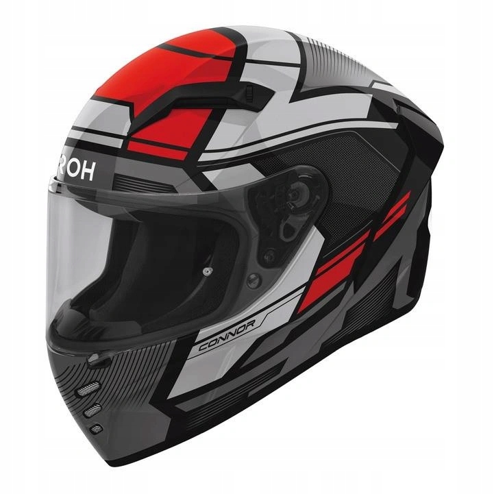Motocyklová prilba Airoh Connor Ego Red Gloss čierna šedá červená Darčeky