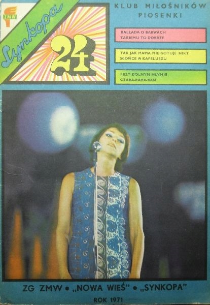 KLUB MIŁOŚNIKÓW PIOSENKI SYNKOPA nr 24 1971 UNIKAT