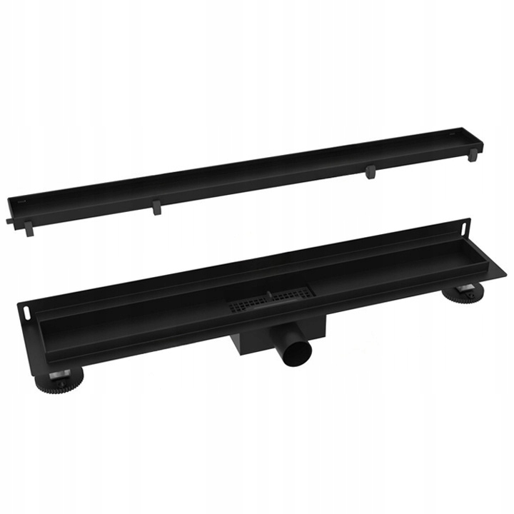 Lineární Odtok Nástěnný Tepe Float 80 cm Černý Mat