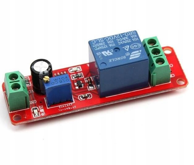 Moduł przekaźnika z układem czasowym NE555 12V 10A Kod producenta 12V 10A