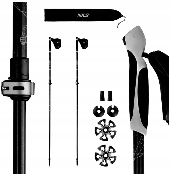 Trekkingové hole skládací nastavitelné hůlky pro chůzi Nordic Walking do hor