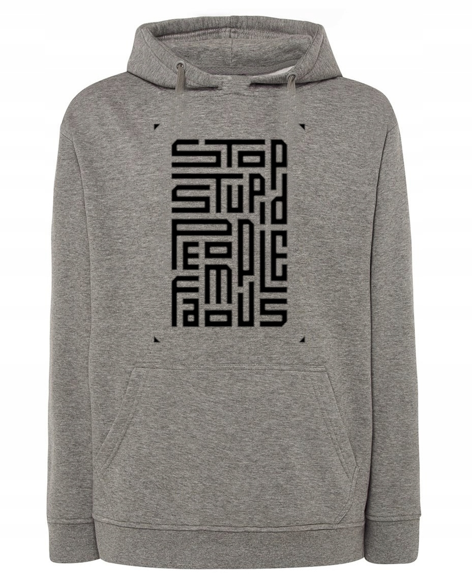 Pánská mikina s potiskem Stop Stupid People r.XL