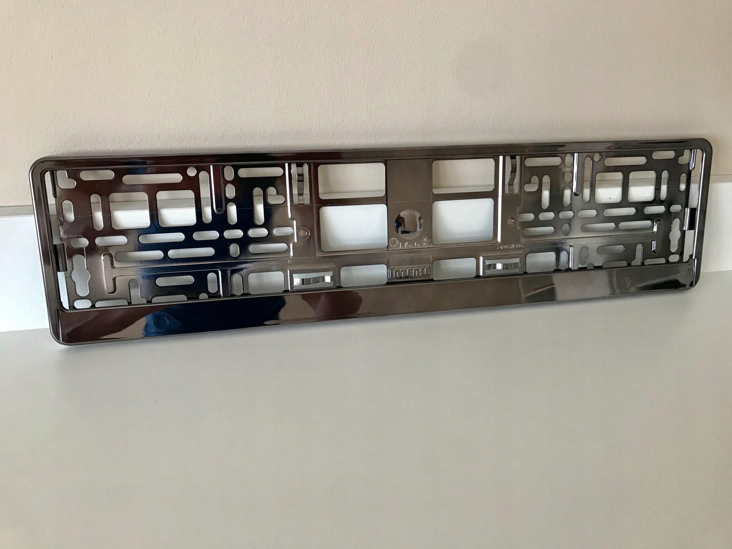 Ramka Tablicy Rejestracyjnej SZARY CHROM // 2 szt Producent inny