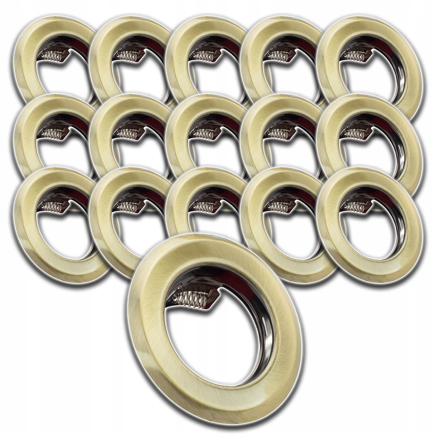 16 x Podomítkové Stropní Očko Hliníková Mosaz Kulatá