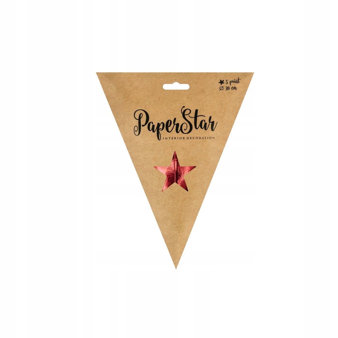 GWIAZDA PAPIEROWA CZERWONA 30 cm świąteczna dekoracja na Boże Narodzenie Marka Party Deco