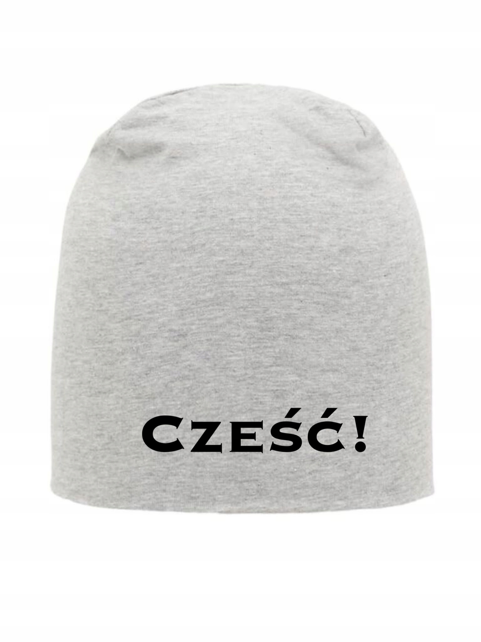 

Czapka Szara Oversize Smerfetka Beanie Cześć