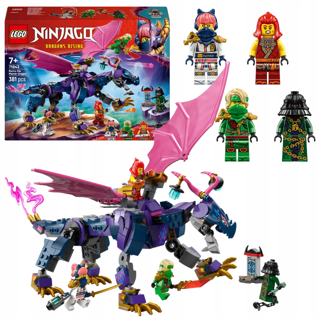 Lego Ninjago 71842 Dračí mistr Rontu Pohyblivá figurka draka