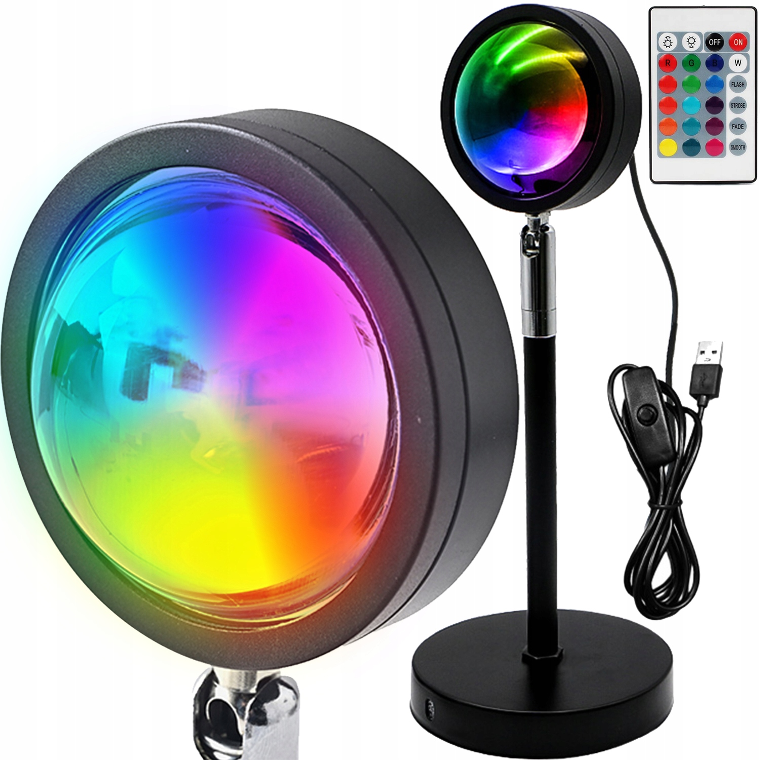 

Lampka Led Sunset Rgbw Zachód Słońca Pilot
