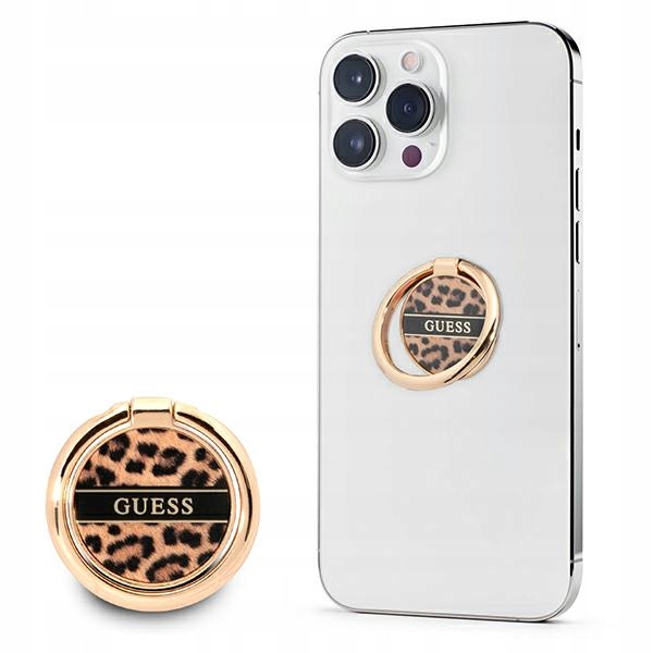 

Guess Uchwyt i podstawka Ring stand, Leopard