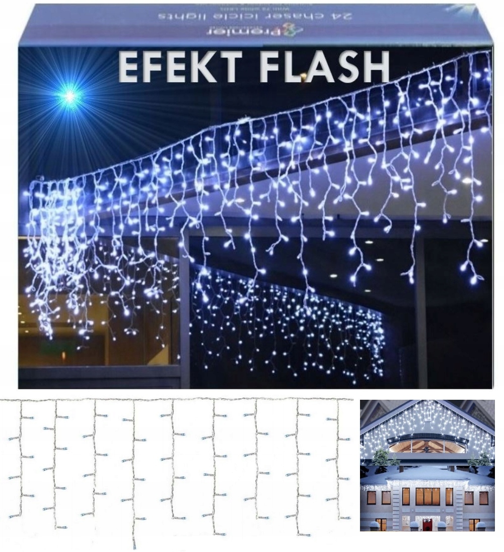 LAMPKI ZEWNĘTRZNE LED SOPLE 500 IP44 STAŁE + FLASH