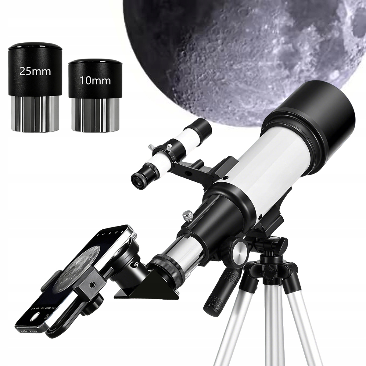 Teleskop astronomiczny edukacyjny luneta obserwacyjna kosmos 70mm/400mm