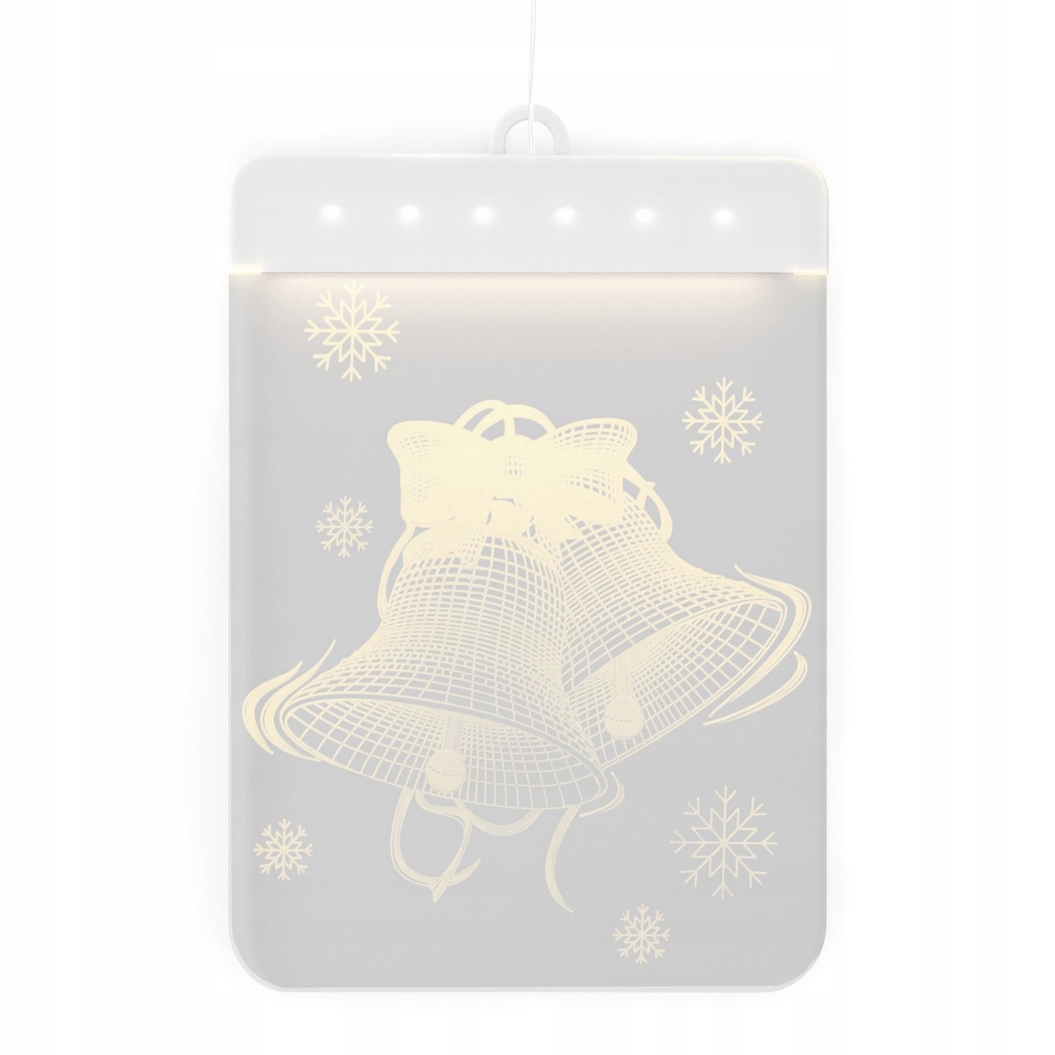 

Dekoracja okienna witraż Led Dzwoneczki święta