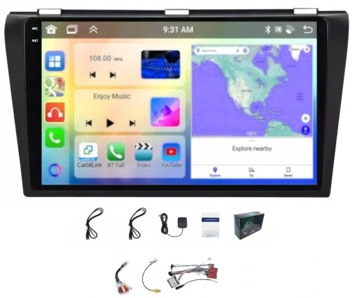 Rádio Navigácia Carplay Mazda 3 2004-2009 Bt Wifi Bt Android 4GB 64GB