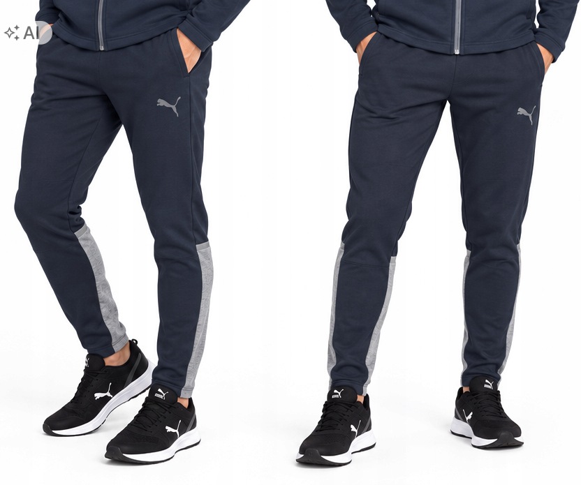 3310 Pánské Puma Bavlněné Teplákové Kalhoty Se Zapínacími Sportovními Kapsami 3XL