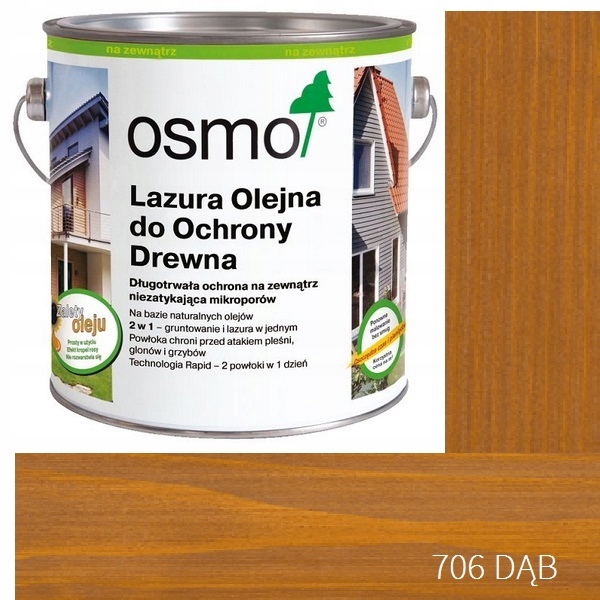 Osmo Olejová lazúra na ochranu dreva a fasády terás Pinia 710 2,5L