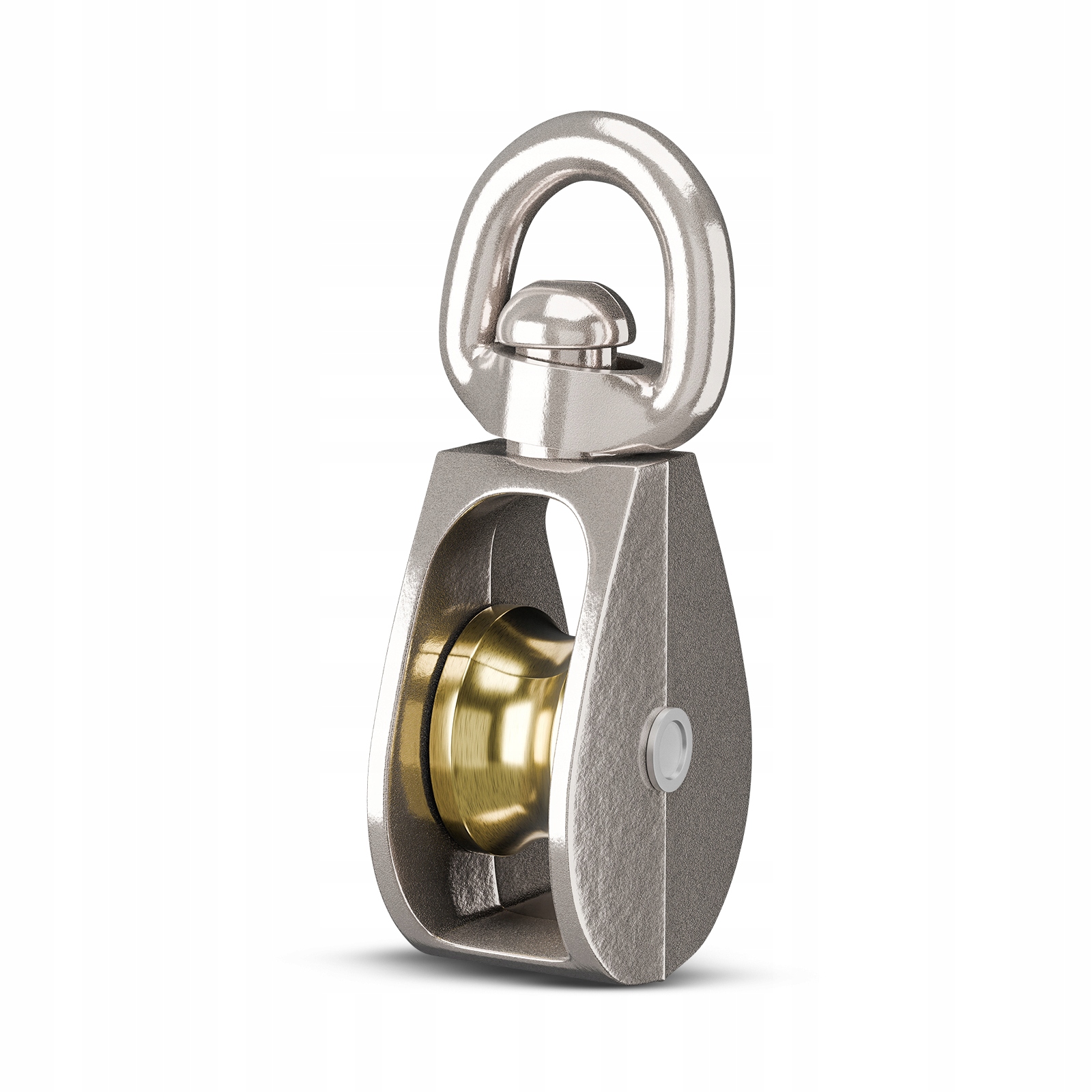 Blok Jednoduchý 2'' Niklovaný Otočný s obratlíkem pro lana 60kg 5ks