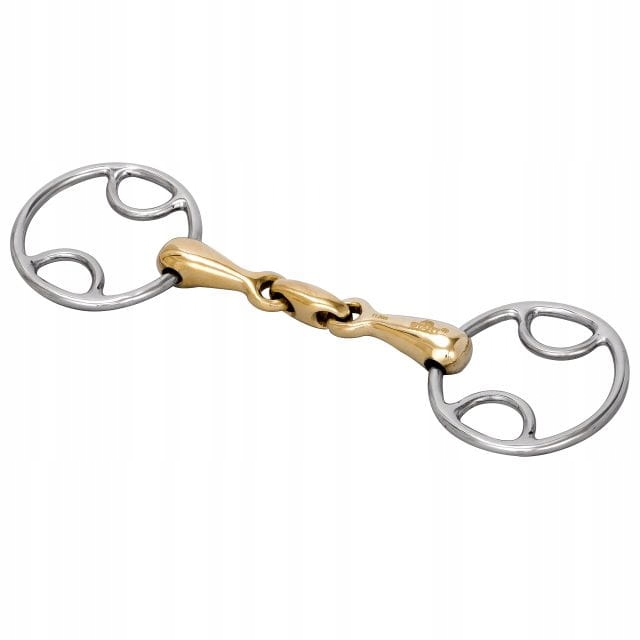 Wędzidło zwykłe Start anatomiczne pełne podwójnie łamane cyganka 12,5