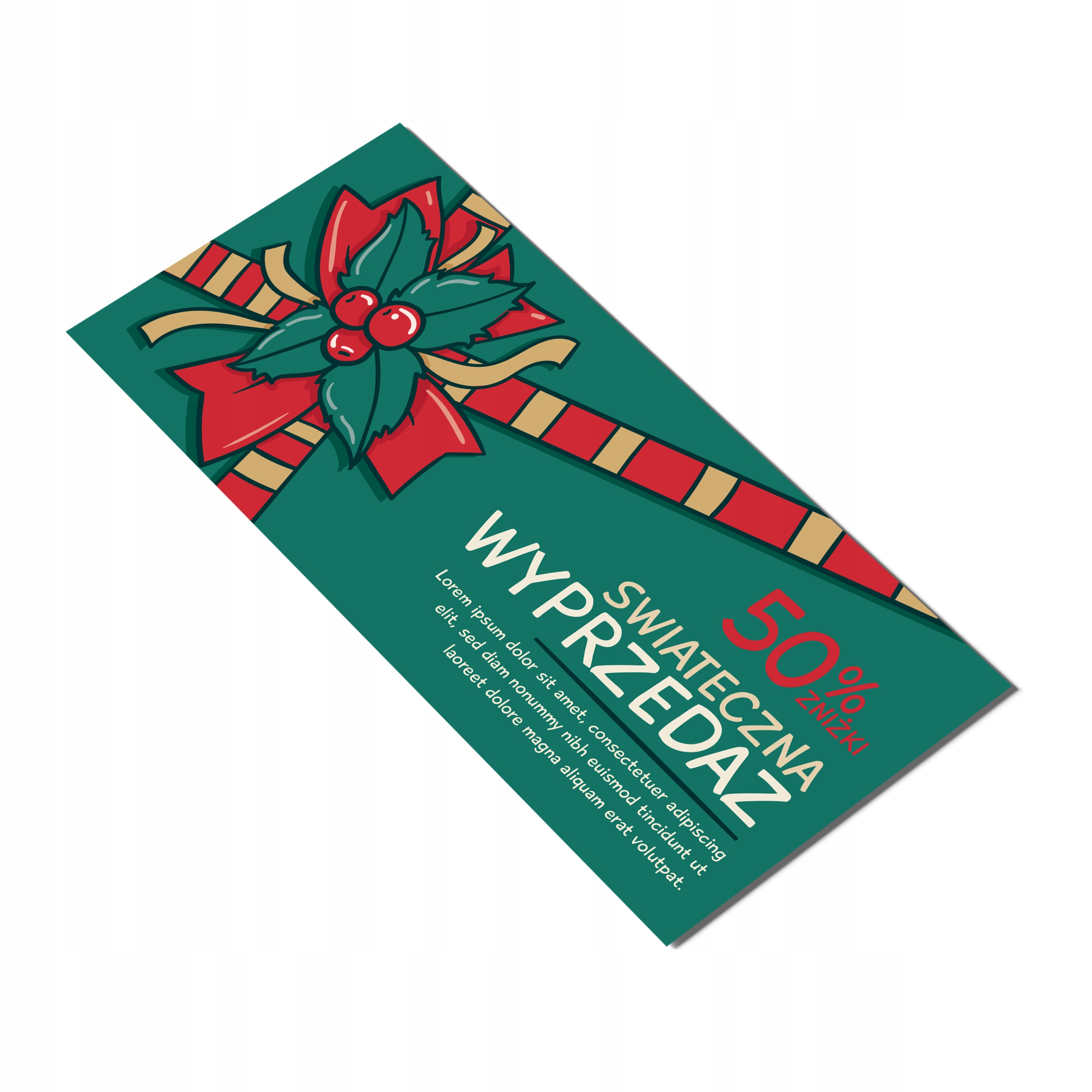 Vouchery prezentowe świąteczne DL MAT 350g święta DARMOWY PROJEKT 500 sztuk Format papieru format DL